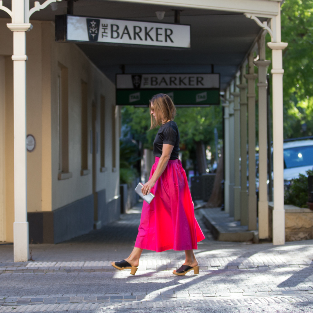 Rikke High Heel Clogs | Black Matte Nubuck Women's Clogs (LAST EU37-38-39)