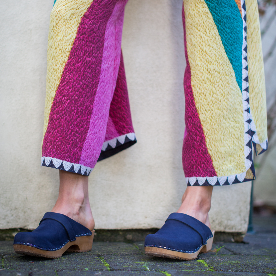 Greta Clogs | Swedish Design | Navy Blue