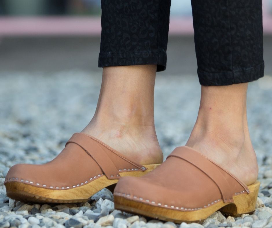 Greta Swedish Leather Clogs | Terracotta Handmade Clogs (LAST EU37)