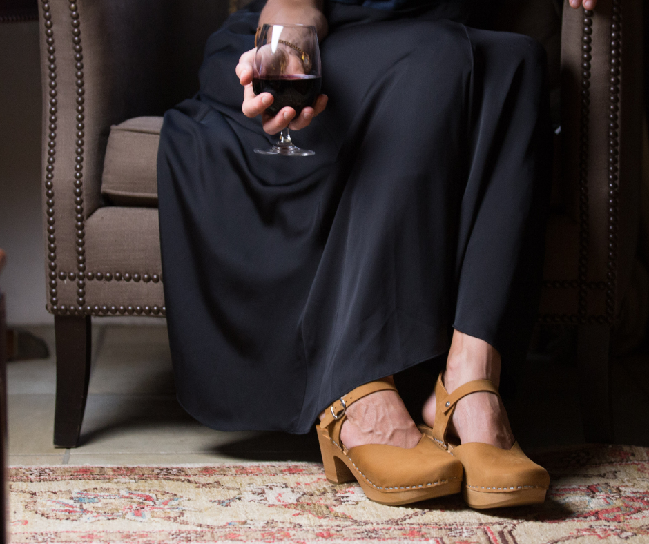 Amelia Tan Heel Clogs | Handmade Nubuck Leather Clogs (LAST EU40)
