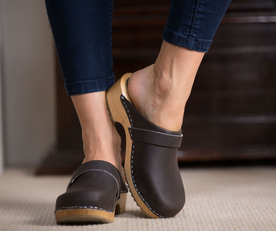 Greta Clogs | Swedish Clog Design | Matte Brown