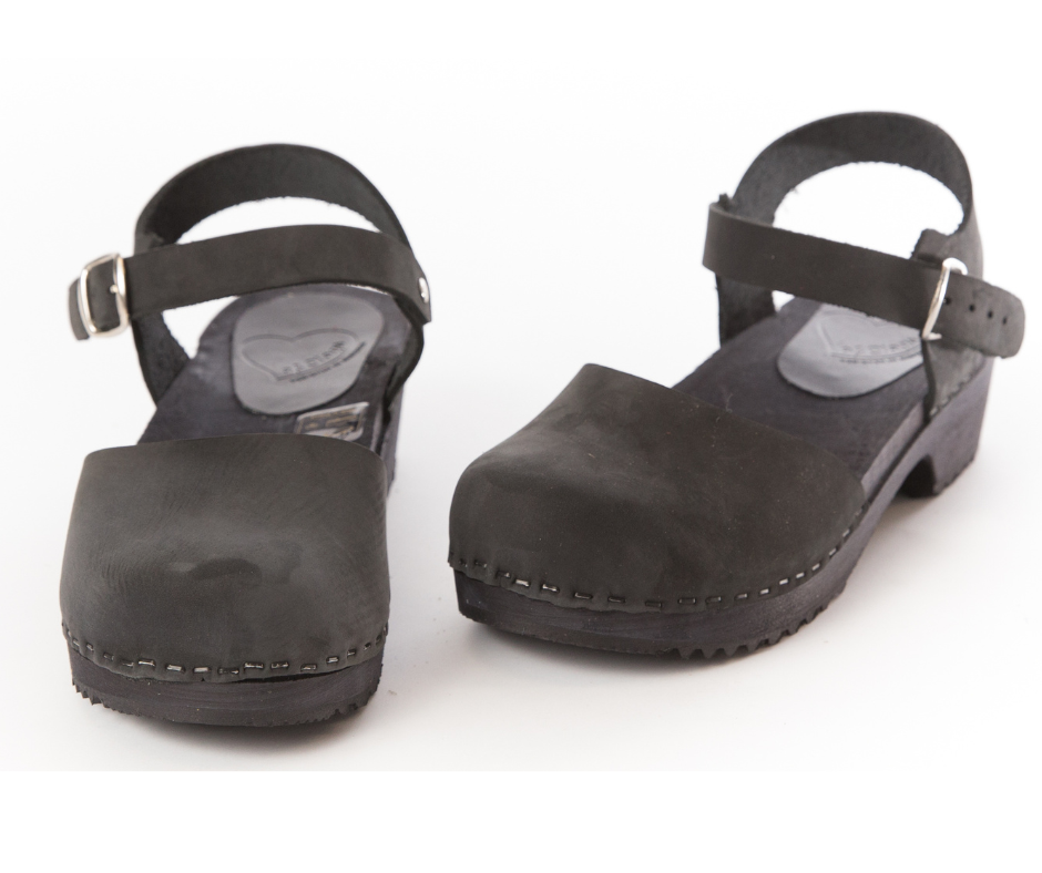 Ulla Clog Mary Janes | Black Nubuck