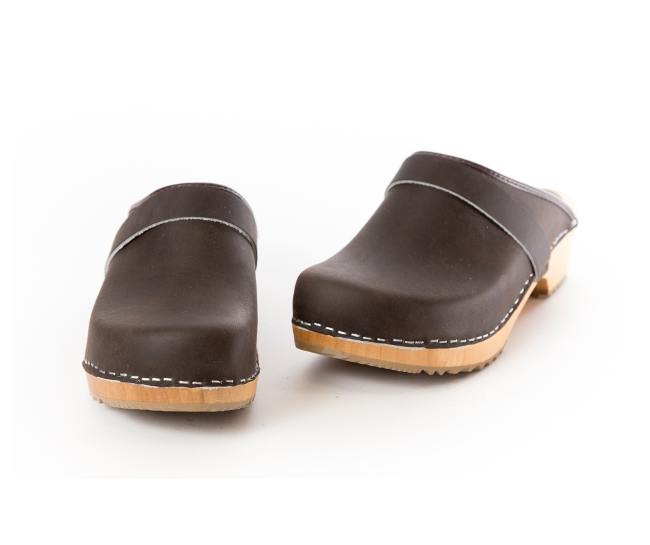 Greta Clogs | Swedish Clog Design | Matte Brown