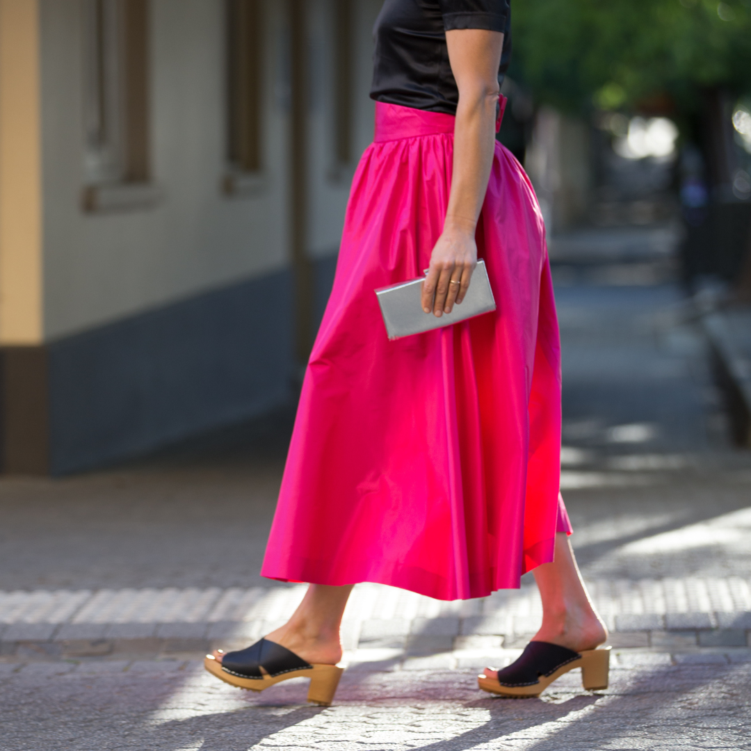 Rikke High Heel Clogs | Black Matte Nubuck Women's Clogs