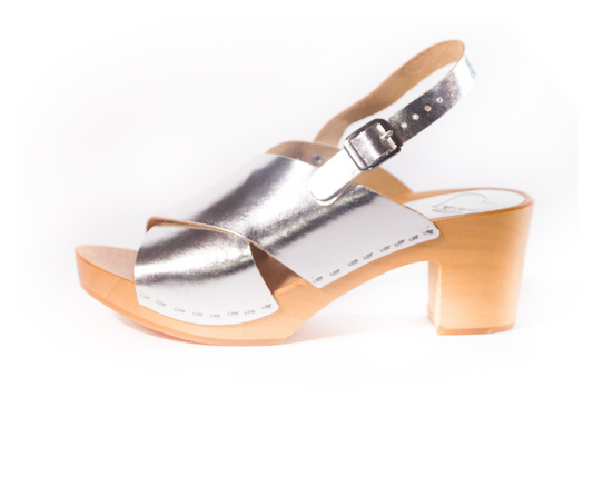 Astrid Heel Clogs | Silver