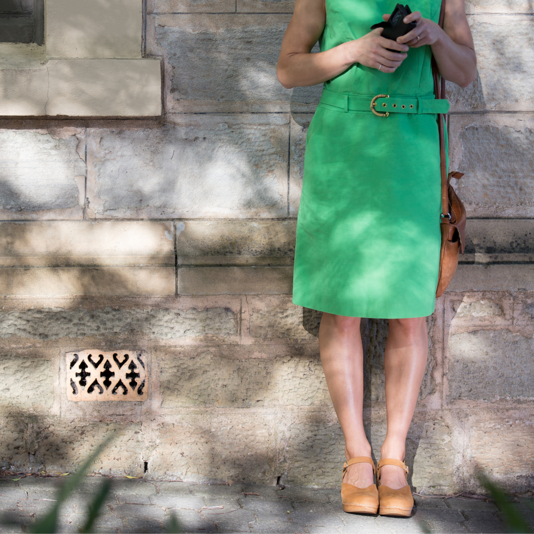 Amelia Tan Heel Clogs | Handmade Nubuck Leather Clogs (LAST EU39-40-41)