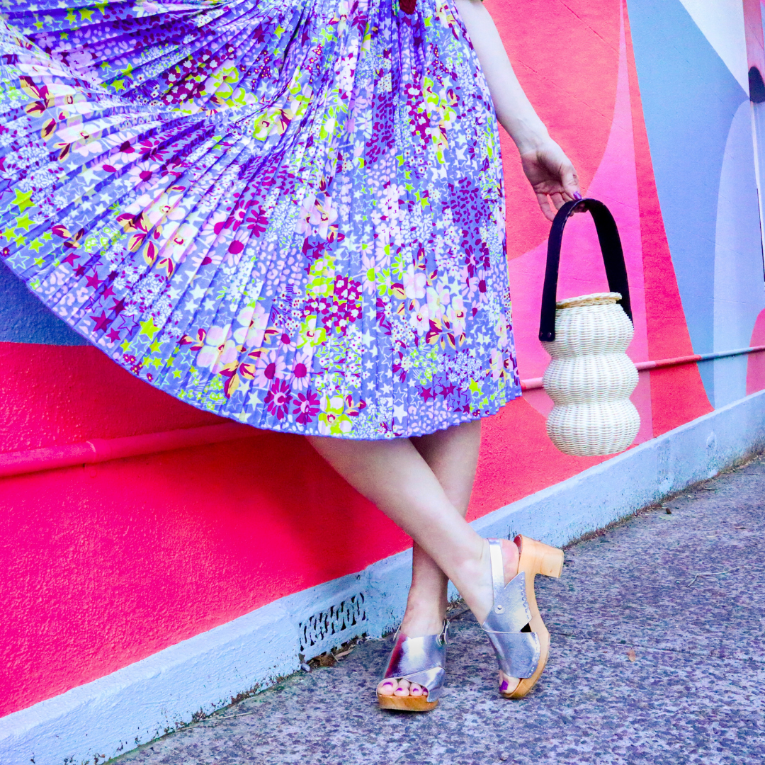 Astrid Silver Heel Clogs | Handmade Leather Heels