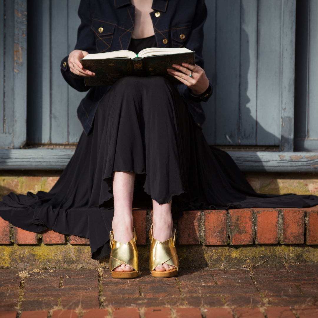 Astrid Gold Heel Clogs | Handmade Leather Heels (SECONDS EU37)