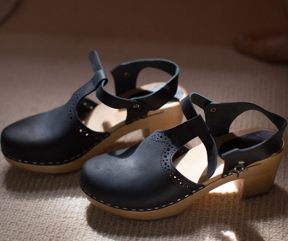 Folk Heel Sandals | Black