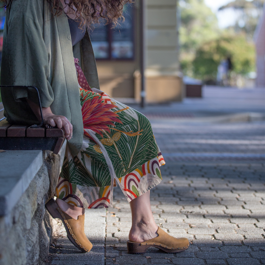 Gitte Brown Clogs | Crazy Horse Leather