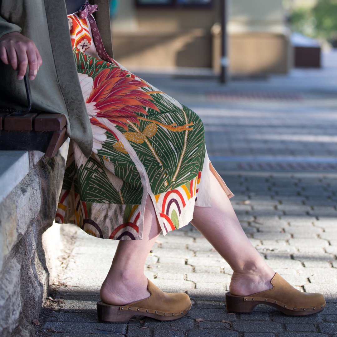 Gitte Crazy Horse Leather Clogs | Brown Handmade Clog Mules