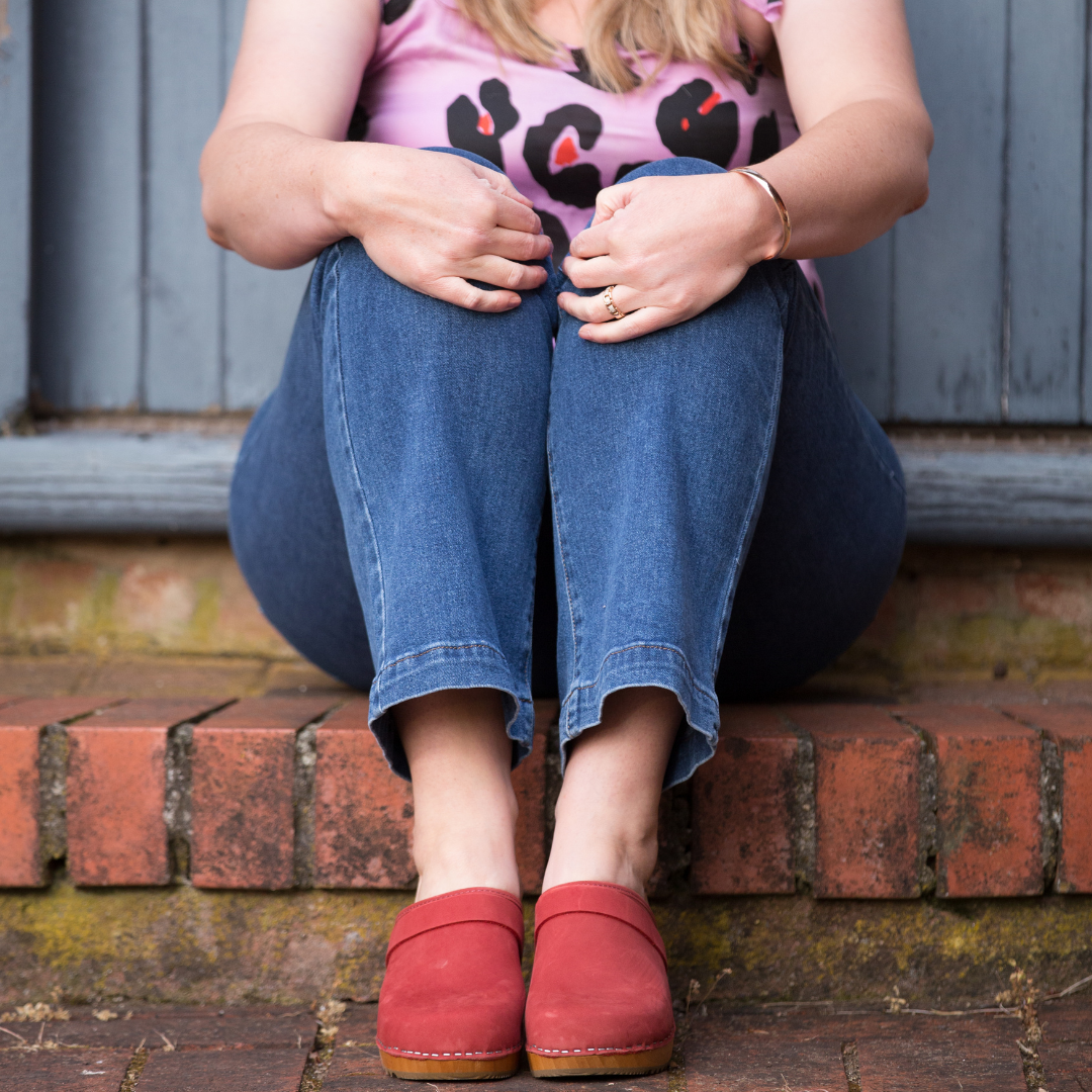 Greta Swedish Leather Clogs | Pink Handmade Clogs