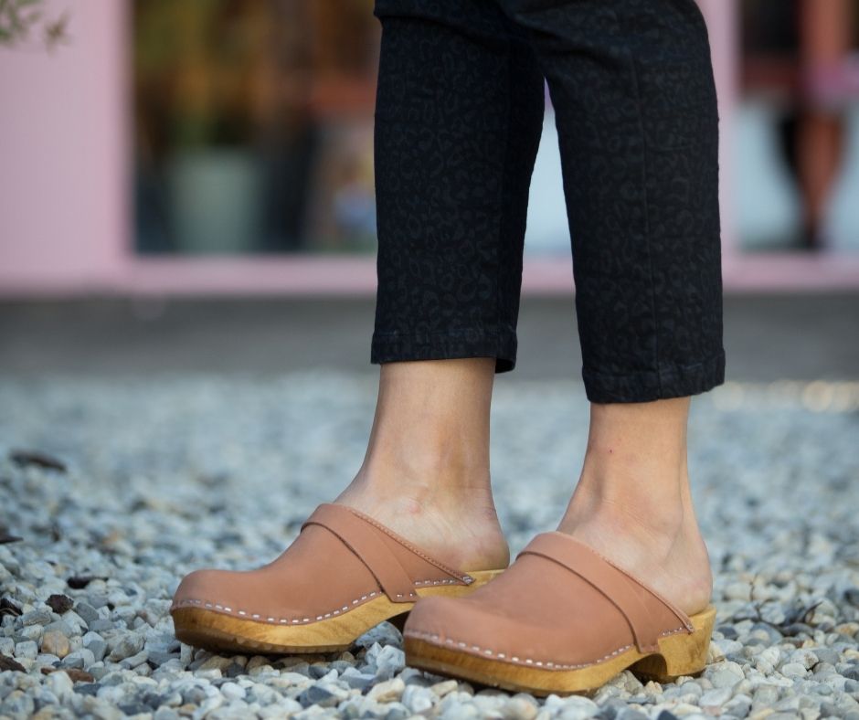 Greta Swedish Leather Clogs | Terracotta Handmade Clogs (LAST EU37)