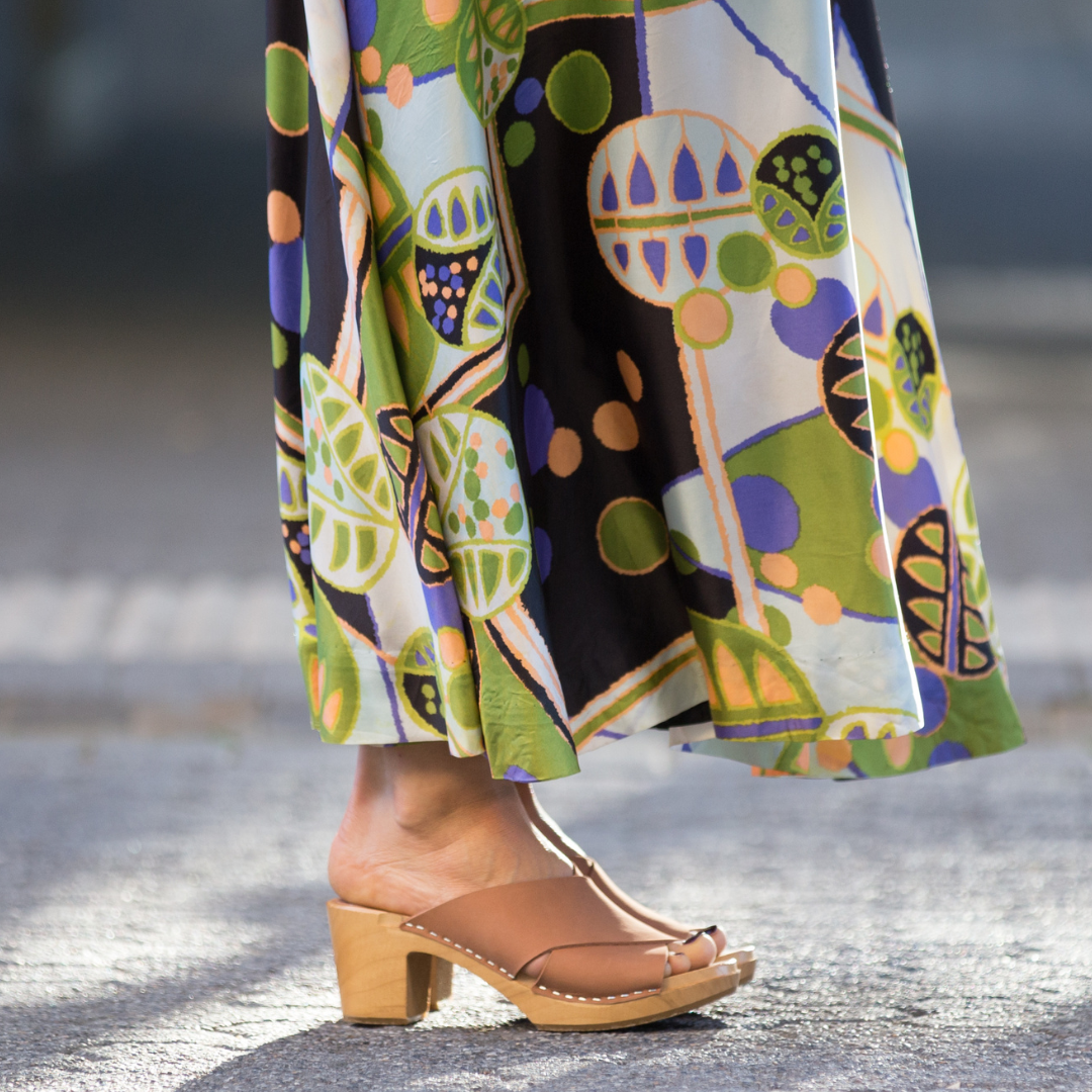 Rikke High Heel Clogs | Terracotta Nubuck Women's Clogs