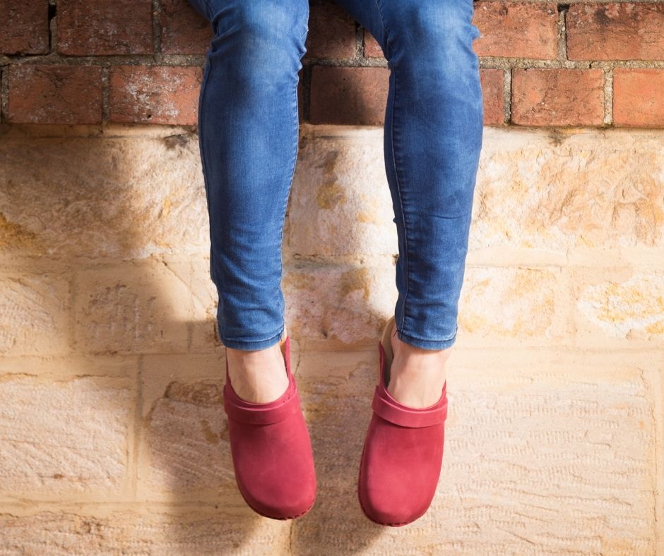 Greta Swedish Leather Clogs | Pink Handmade Clogs