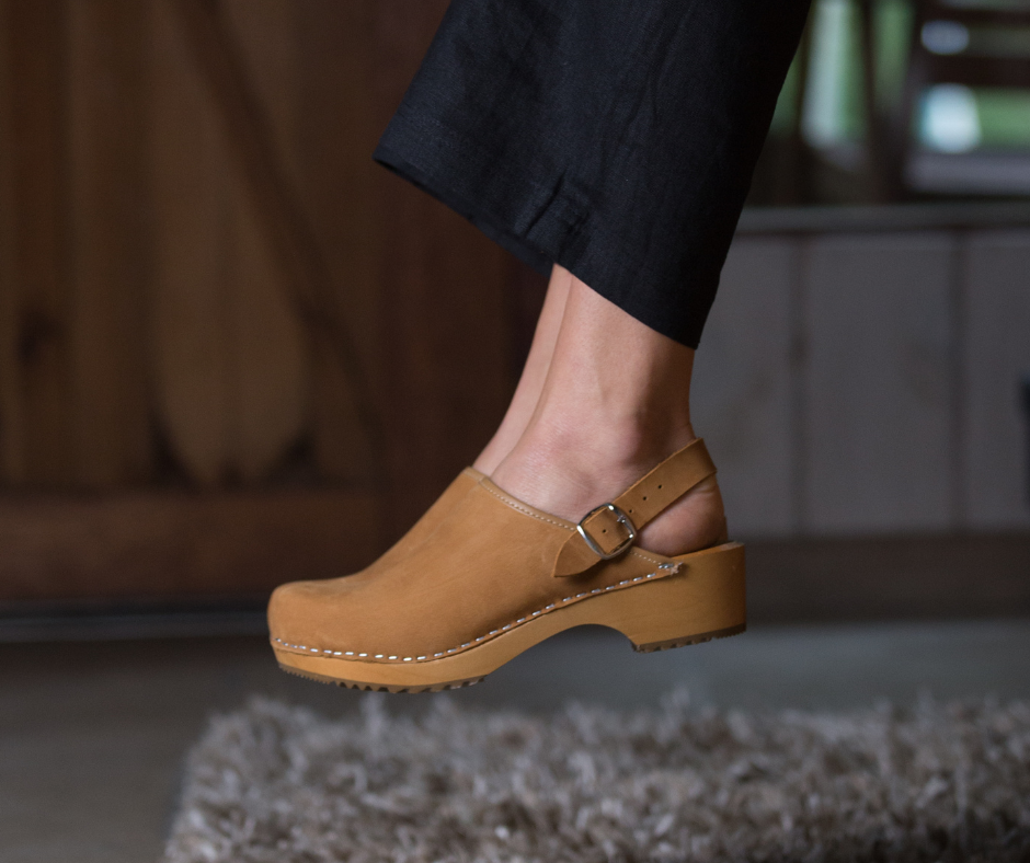 Tan clogs hotsell