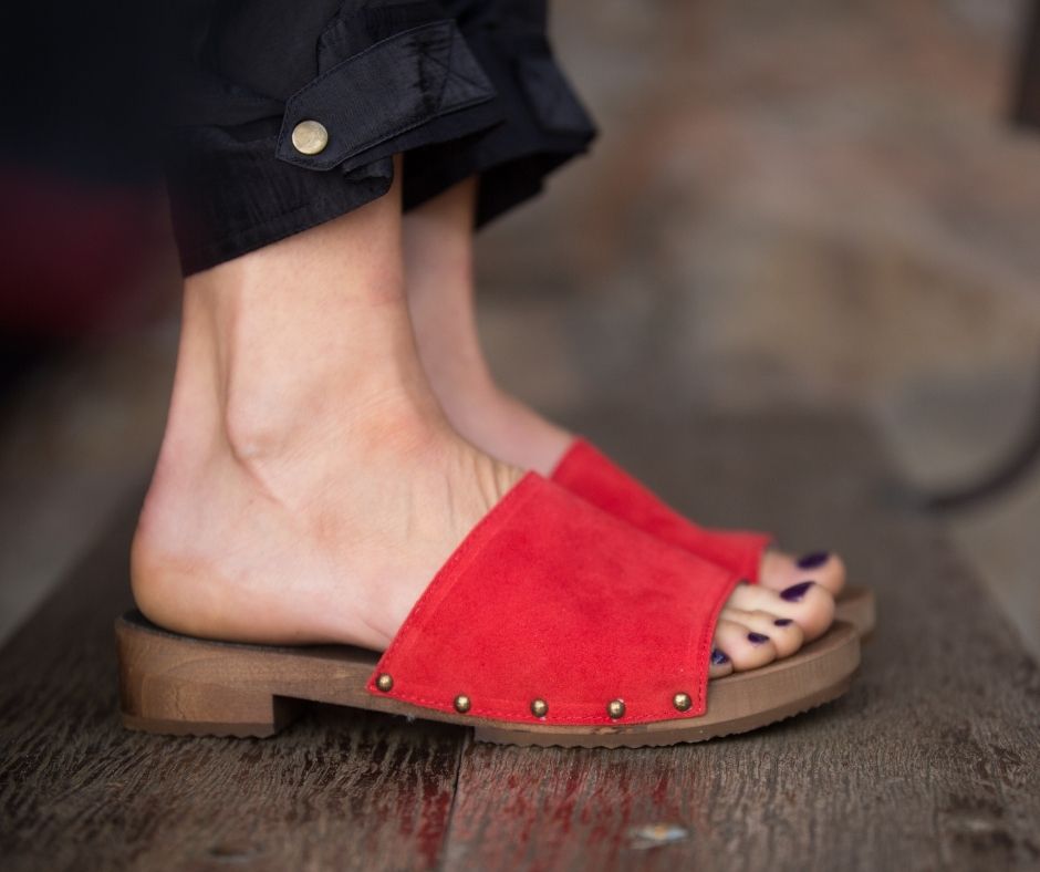 Clog-Open-Toe-Mules-Red-Clogs