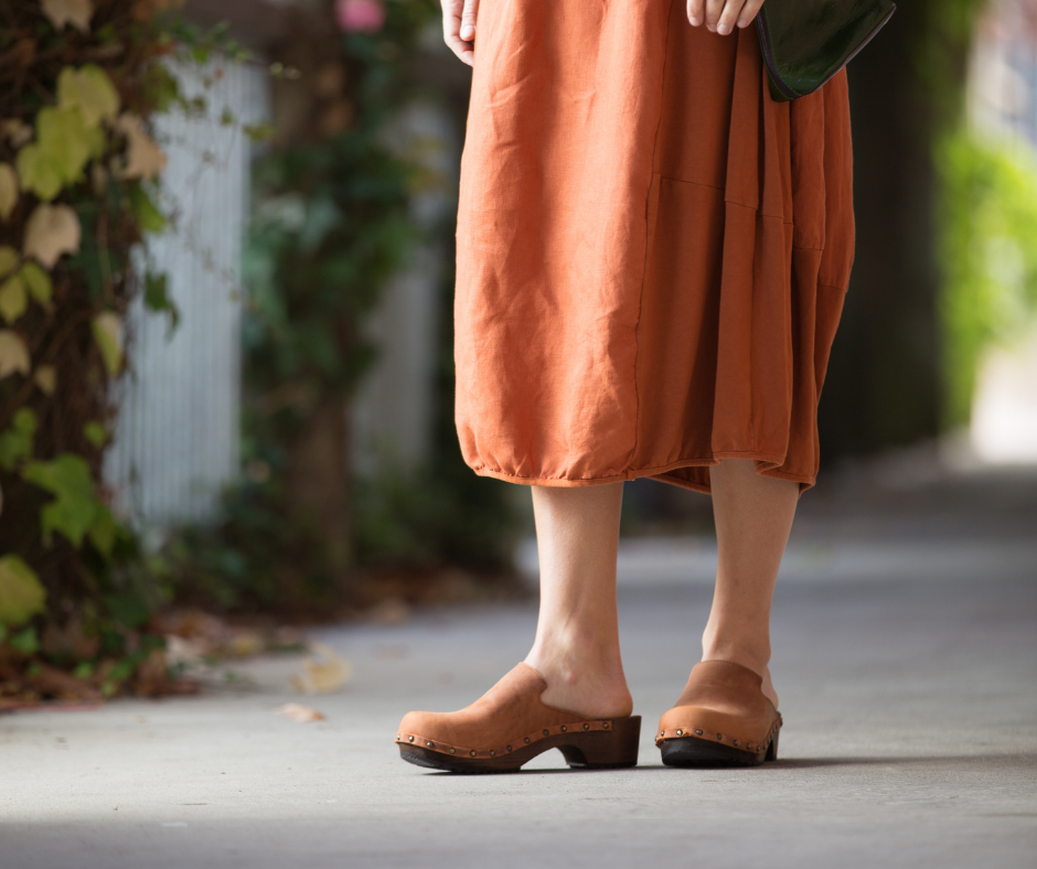 Gitte Aged Terracotta Clogs | Crazy Horse Leather