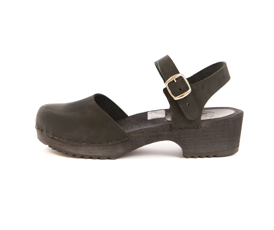 Ulla Clog Mary Janes | Black Nubuck (LAST EU37-41-43)