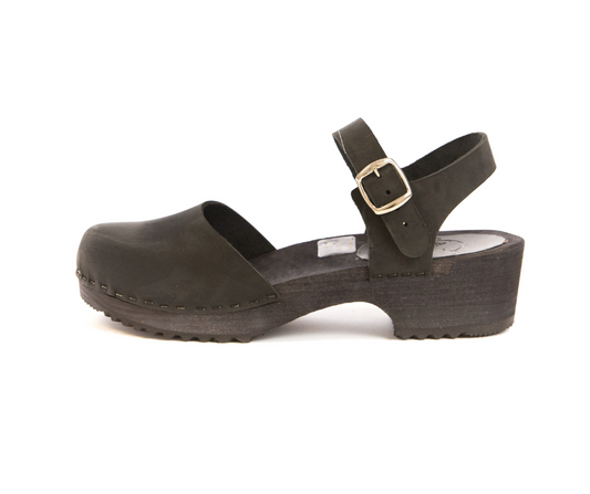 Ulla Clog Mary Janes | Black Nubuck