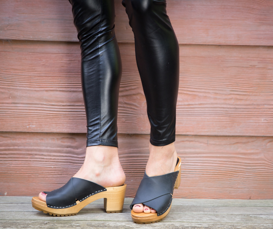 Rikke Heel Clogs | Matte Black